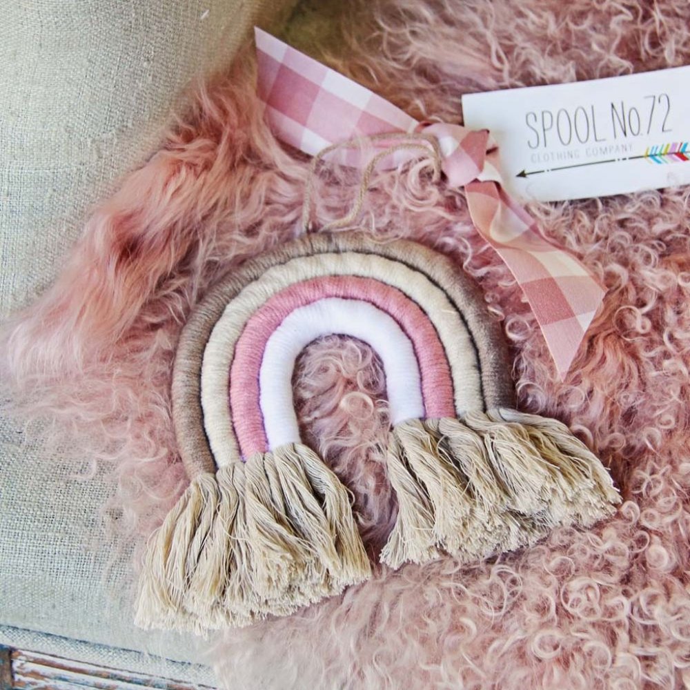 New Pink Rainbow Wall Hanging Boho Home Decor